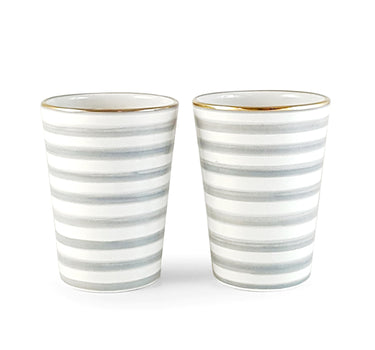 2 Moyennes tasses beldi raye gris gold (8943945482559)