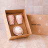 Coffret 2 Moyennes tasses et un beurrier granito blush gold (9669675680063)