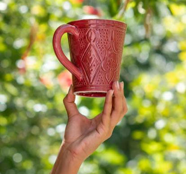 Mug Empreinte aubergine gold (8243295879487)