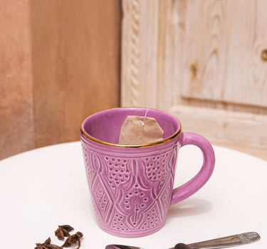 Petit mug empreinte lilas gold ceramic (9462985359679)