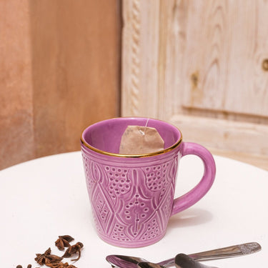 Petit mug empreinte lilas gold ceramic (9462985359679)