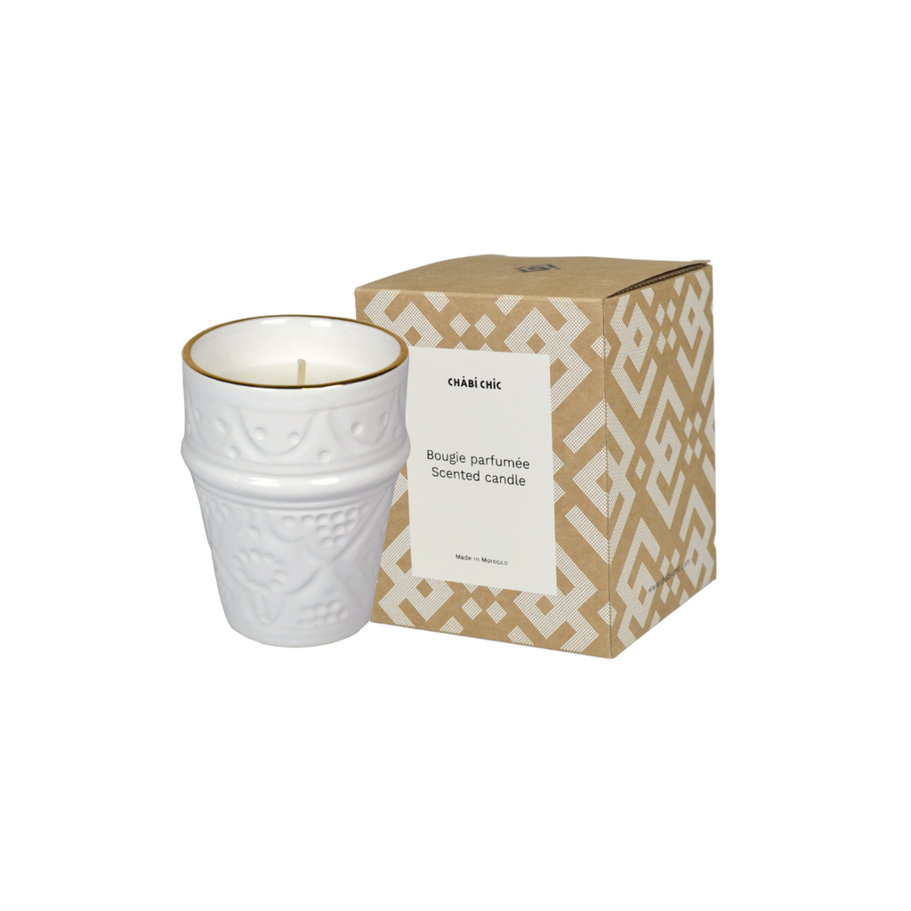 Bougie grande tasse beldi Empreinte blanc parfumée fleur d'oranger (10377270599)