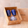 Coffret 2 Moyennes tasses et un beurrier Zwak bleu majorelle gold (9268647428415)