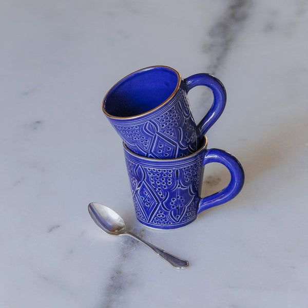 PETIT MUG EMPREINTE BLEU MAJORELLE GOLD CERAMIC (9507188932927)